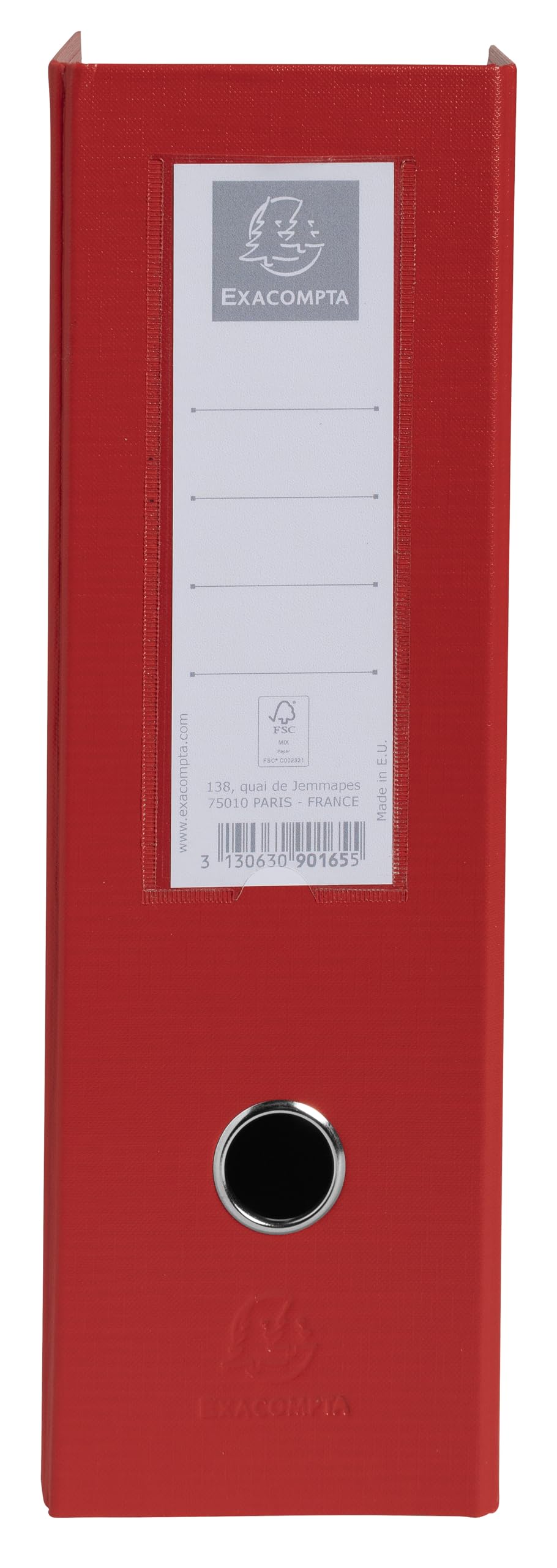 Exacompta Porte-revues carton extra rigide recouvert plastique 10 cm dos 25x31 cm A4 Rouge Carton de 10