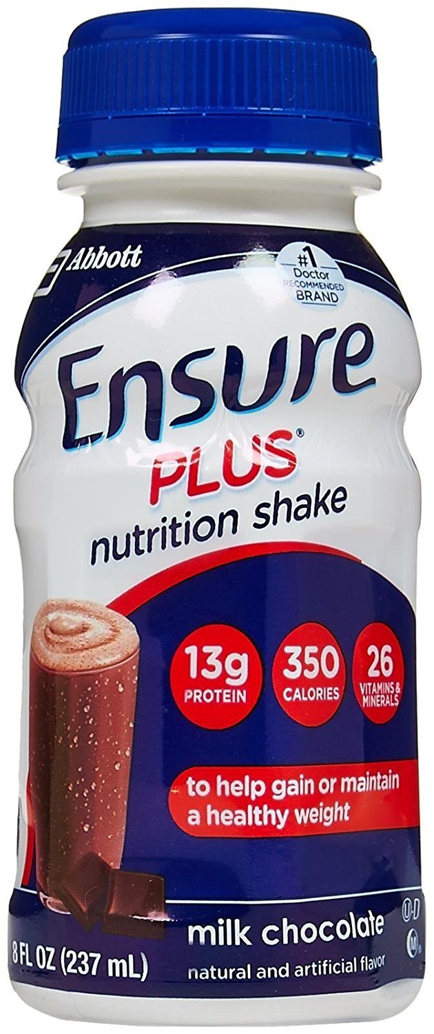 Ensure Plus Suplemento Nutricional para Adultos, Chocolate, 9 g de proteína, 6 garrafas
