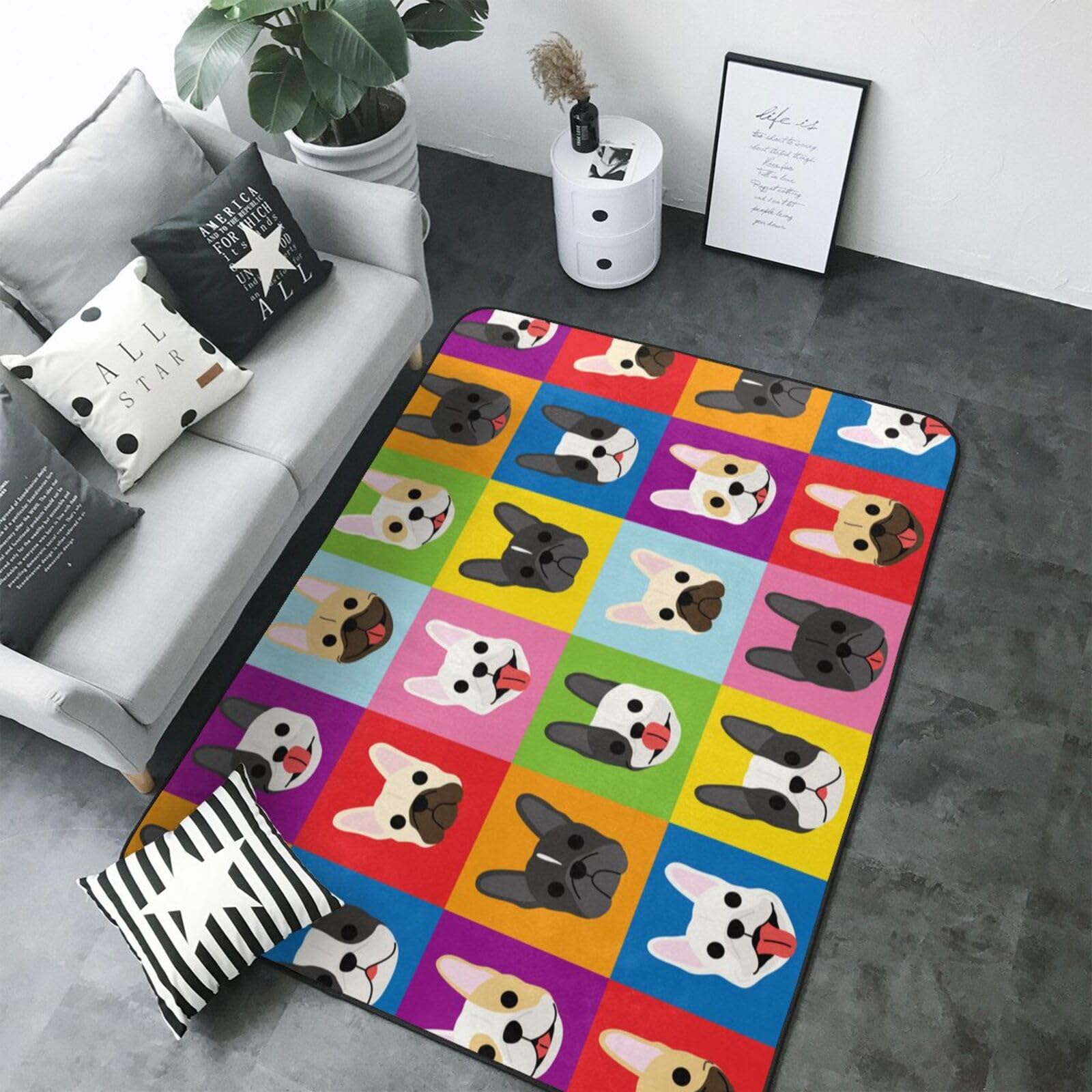 Tapis bouledogue français doux pour habiller votre foyer avec tendresse