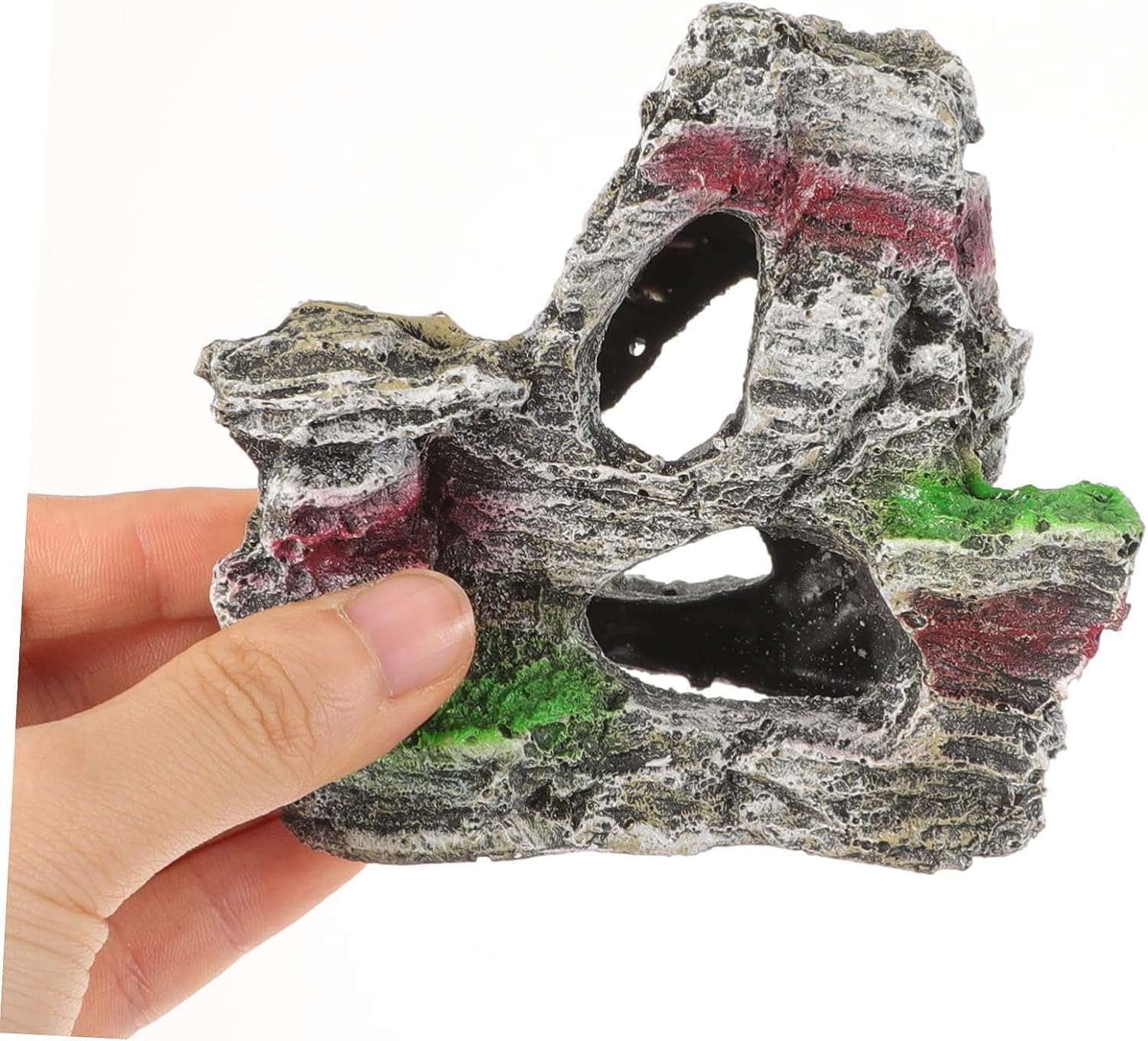 2 grottes décoratives, accessoires pour animaux de compagnie, décoration de piscine de poisson, aquarium, grotte en résine, aménagement paysager de piscines 11 x 9 x 11 cm, 10 x 5,5 x 10 cm