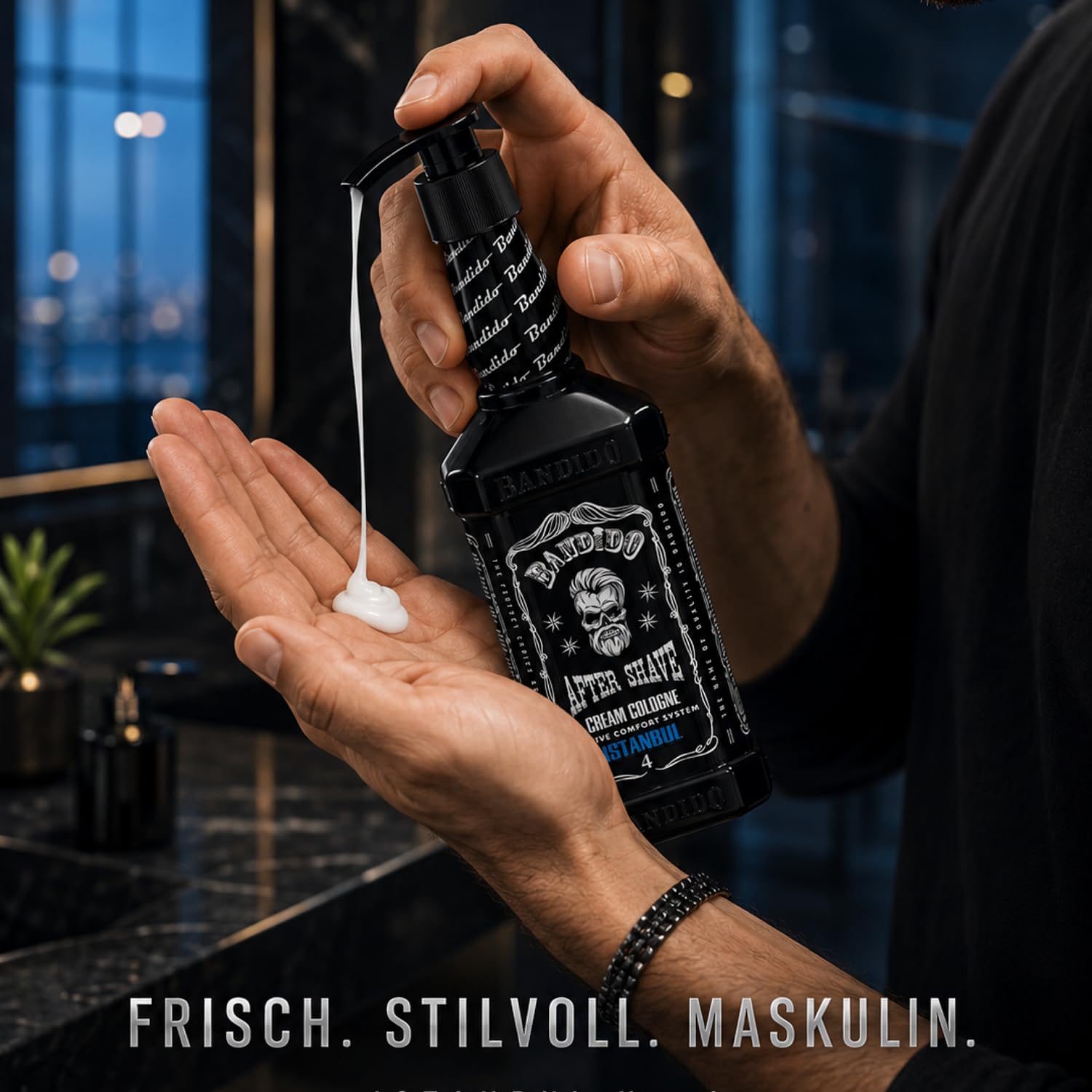 Bandido After Shave Cream Cologne Lotion Men 350 ml balsam męski po goleniu na mokro pielęgnuje i chłodzi balsam do pielęgnacji skóry wrażliwej (sport)