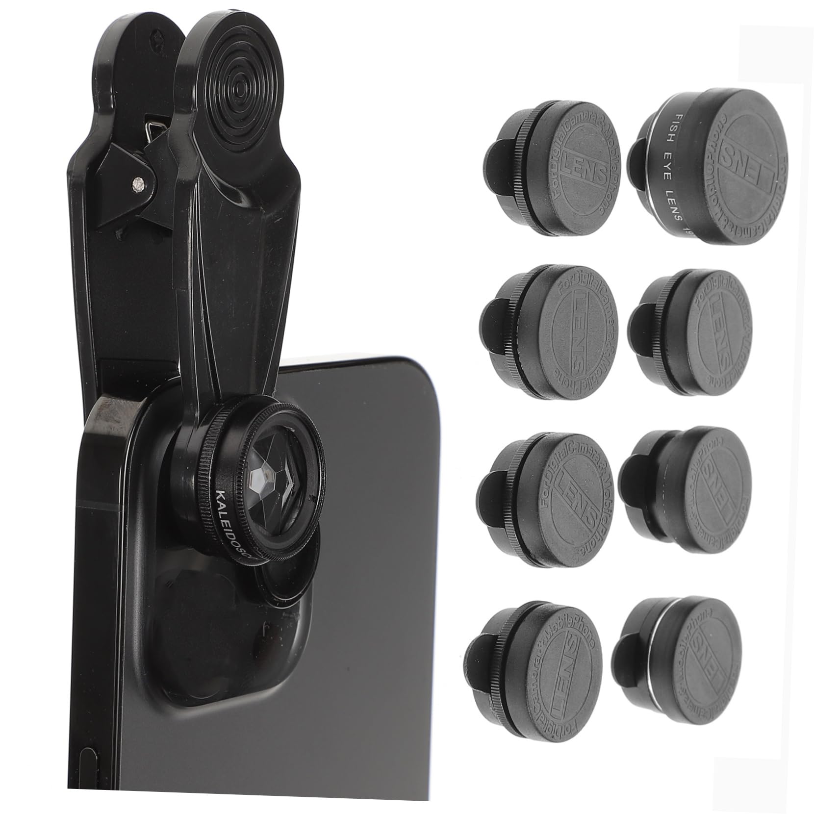 Handy Kameraobjektiv Satz und Einfache Installation mit Weitwinkel und Fischaugenobjektiv Aluminium Magnesium Legierung 10-in-1 Hochauflösende Optische Gläser zum Fotografieren