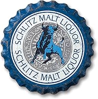 Vista 20 de Desperate Enterprises Anheuser Budweiser - Tapa de botella con forma estampada, letrero de aluminio premium, fabricado en Estados Unidos, redondo