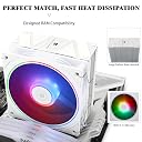 Thermalright Assassin Spirit 120 EVO WHITE ARGB CPU Cooler Air With 4×6mm HeatPipes, TL-S12W-S PWM Fan Heatsink CPU Cooler,156mm High, for AMD:AM4 AM5/Intel 1700/1150/1151/1200(AS120 EVO WHITE ARGB) gallery image