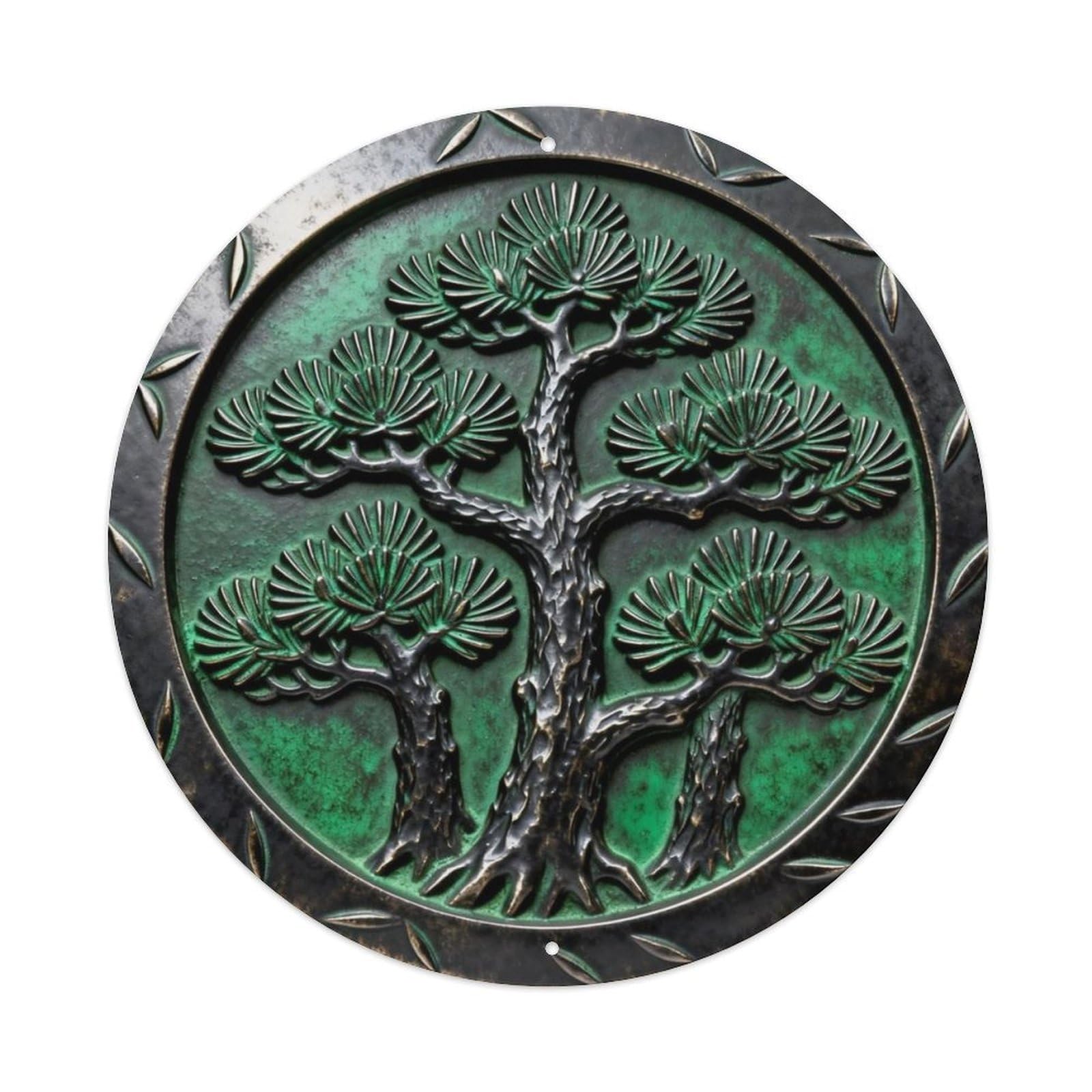 Japan Goyo Matsu Pine Kamon Metal Tin Sign Plaque