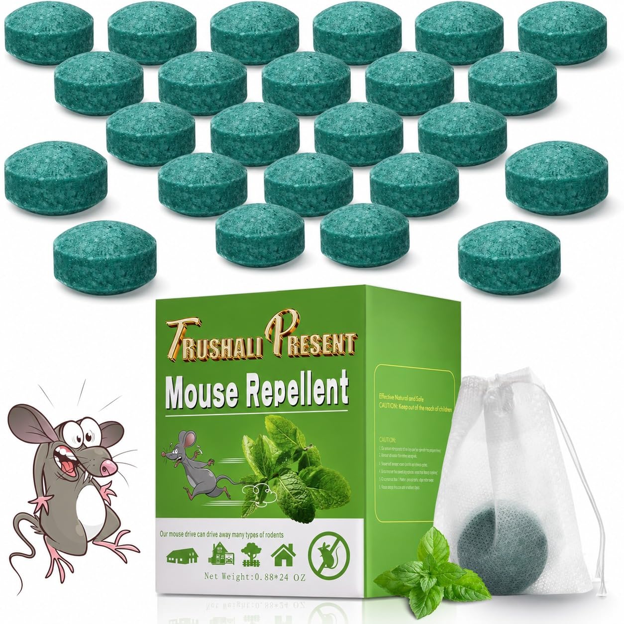 Rat Repellent Car Home Pack of 1 (10 Tablet) Rodent Repellent Repel Mice and Rats Protect Wires in Car, No Kill Only Repels Home Indoor Outdoor, Garden Patio Garage mouse repellent Controller Pills natural rodent squirrel repellent balls Keep Rodents Out of Car , 10-image-17