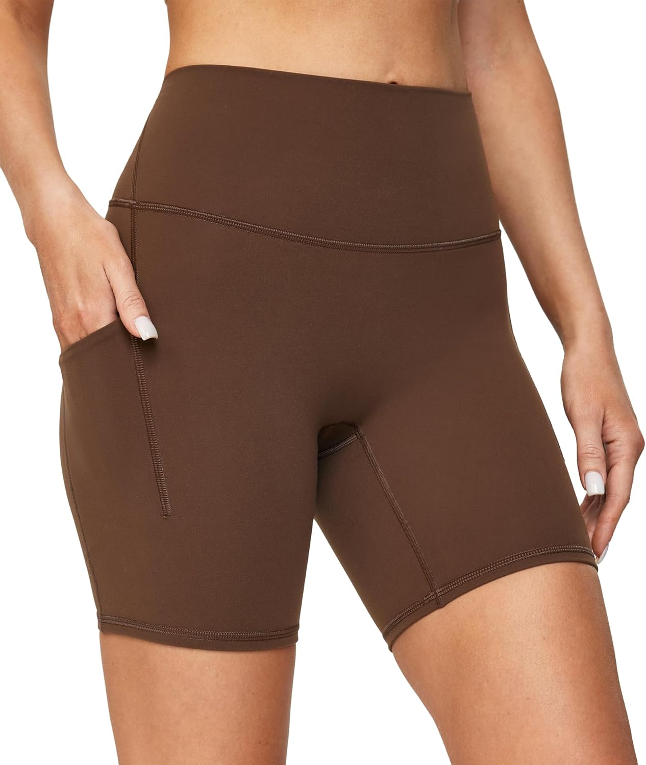 Heathyoga Buttery Soft 6" Yoga Shorts for Women Biker Shorts Women Tummy Control Workout Gym Spandex Shorts with Pockets