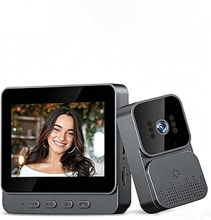 KEPEAK Video Türklingel mit Kamera – Türklingel Funk 4,3 Zoll Farbdisplay, 70° Weitwinkel, Nachtsicht, Zwei-Wege-Audio, 800mAh Akku – Kabellose Funkklingel ohne App & WLAN, einfache Montage