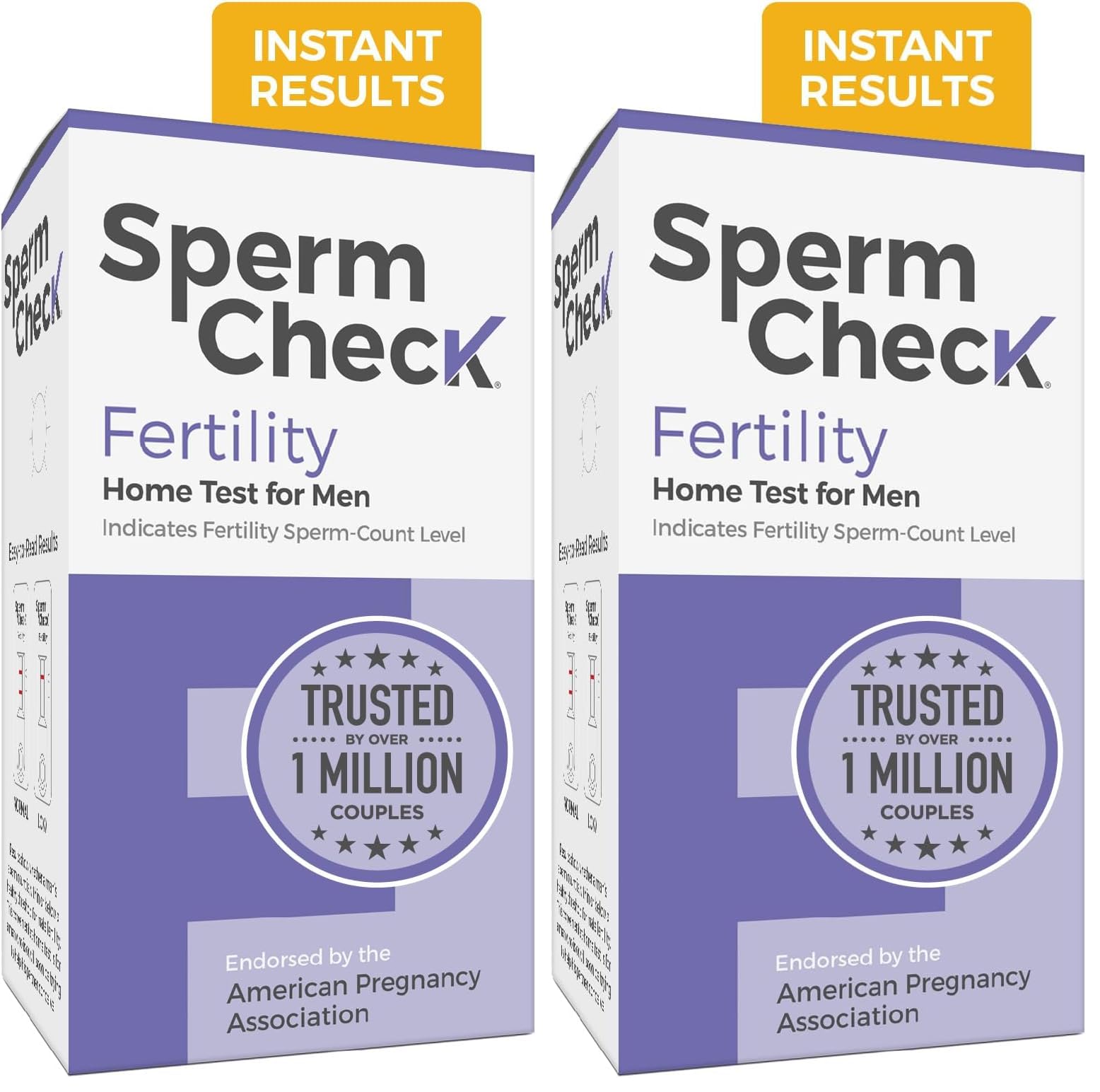 SpermCheck Fertility Sperm Count Test for Men, at Home Sperm Test, Easy to Read Results, Over 98% Accurate (Pack of 2)
