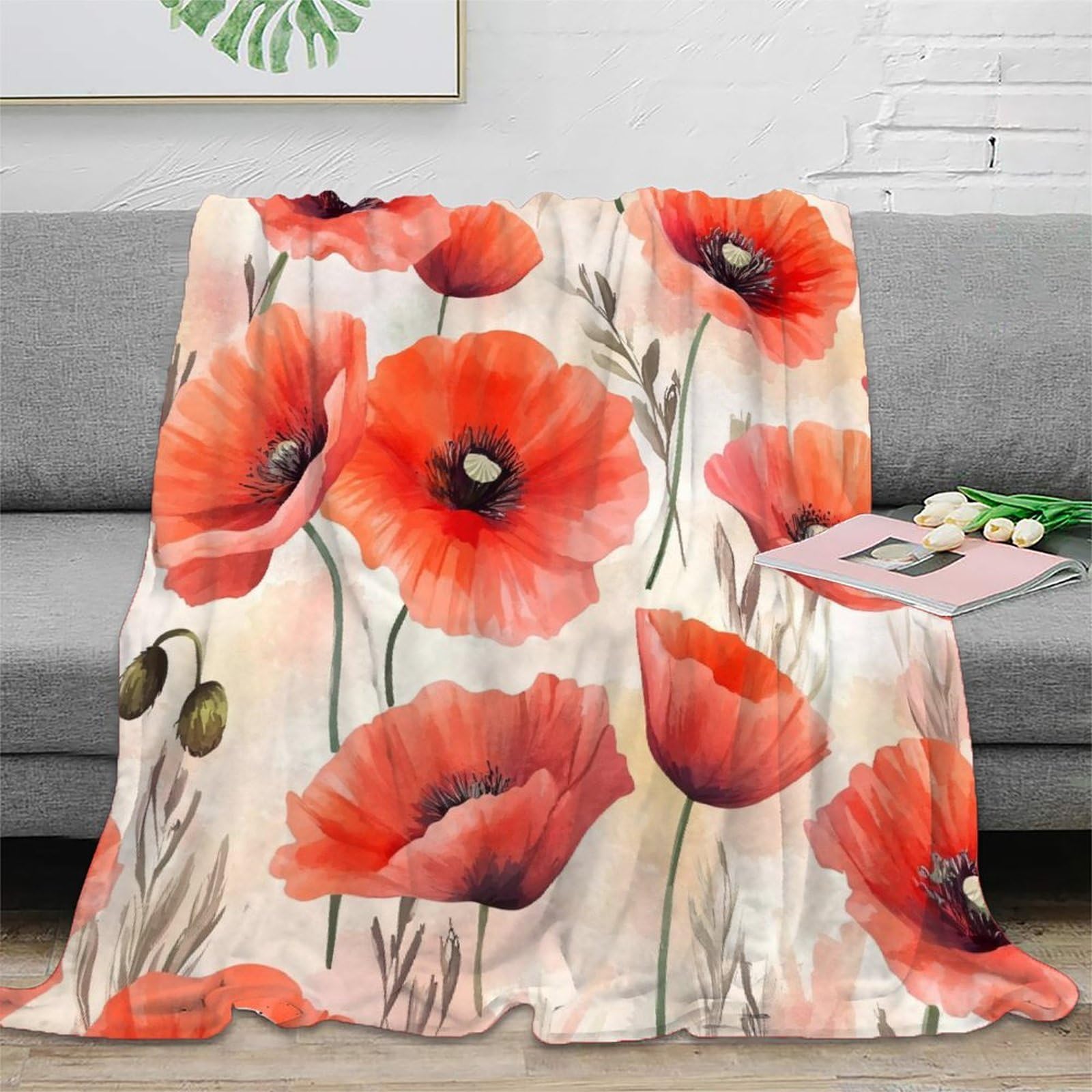 Plaid de salon floral idéal pour réchauffer vos soirées cocooning