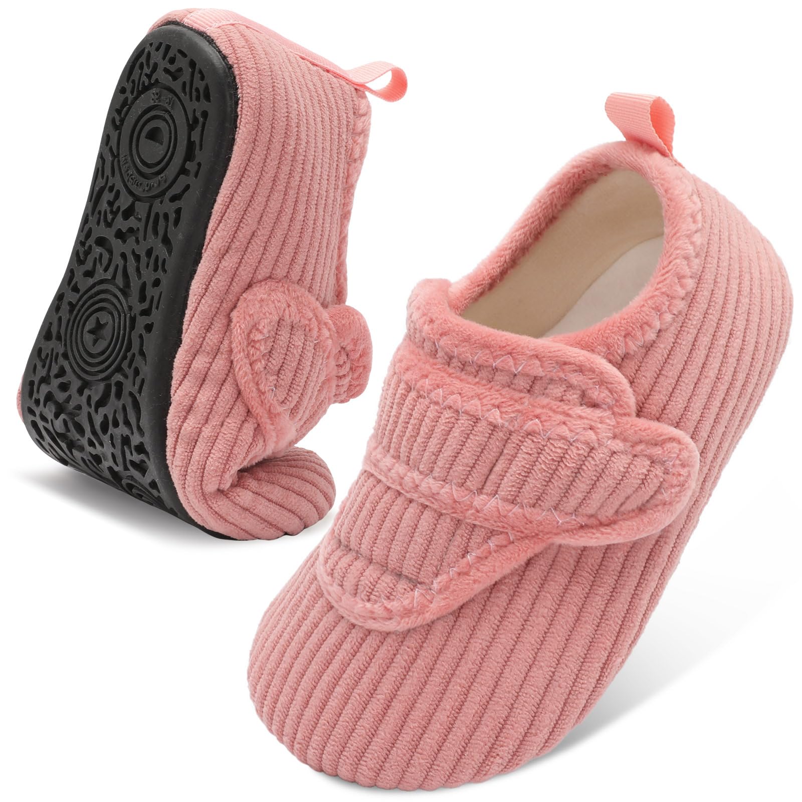 LeIsfIt Toddler Slippers Boys Girls House Shoes Soft Warm Kids House Slippers Slip on Cozy Bedroom Sock Shoes Non-slip Indoor Outdoor Slipper Shoe