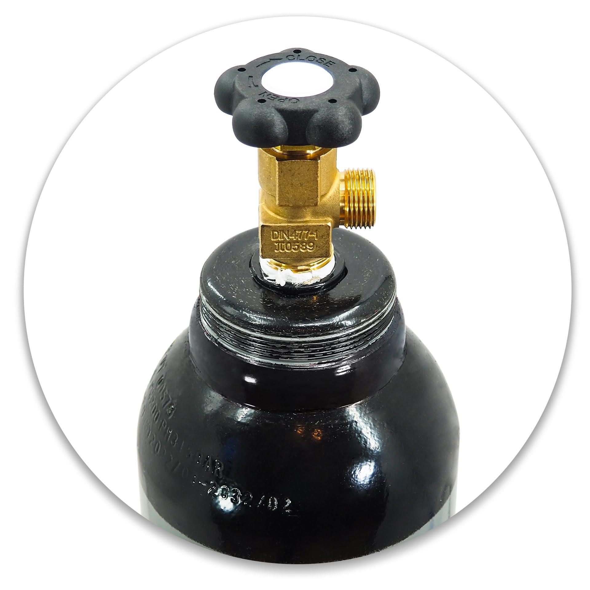 Druckverlustprüfer KFZ - Kühlsystem Abdrückgerät mit Manometer Druckluft Set - Schutzgasflasche 8L/10L Stickstoff für Klimaanlage R134A R410A R22 - Manometer 1/4 Zoll (2.N2-10L | GCE-TYP)