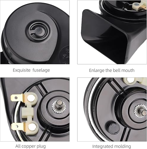 Miniatura 2 de Bocina de coche bocina de camión 12V cuerno impermeable alto bajo tono universal ajuste súper fuerte eléctrico caracol reemplazo