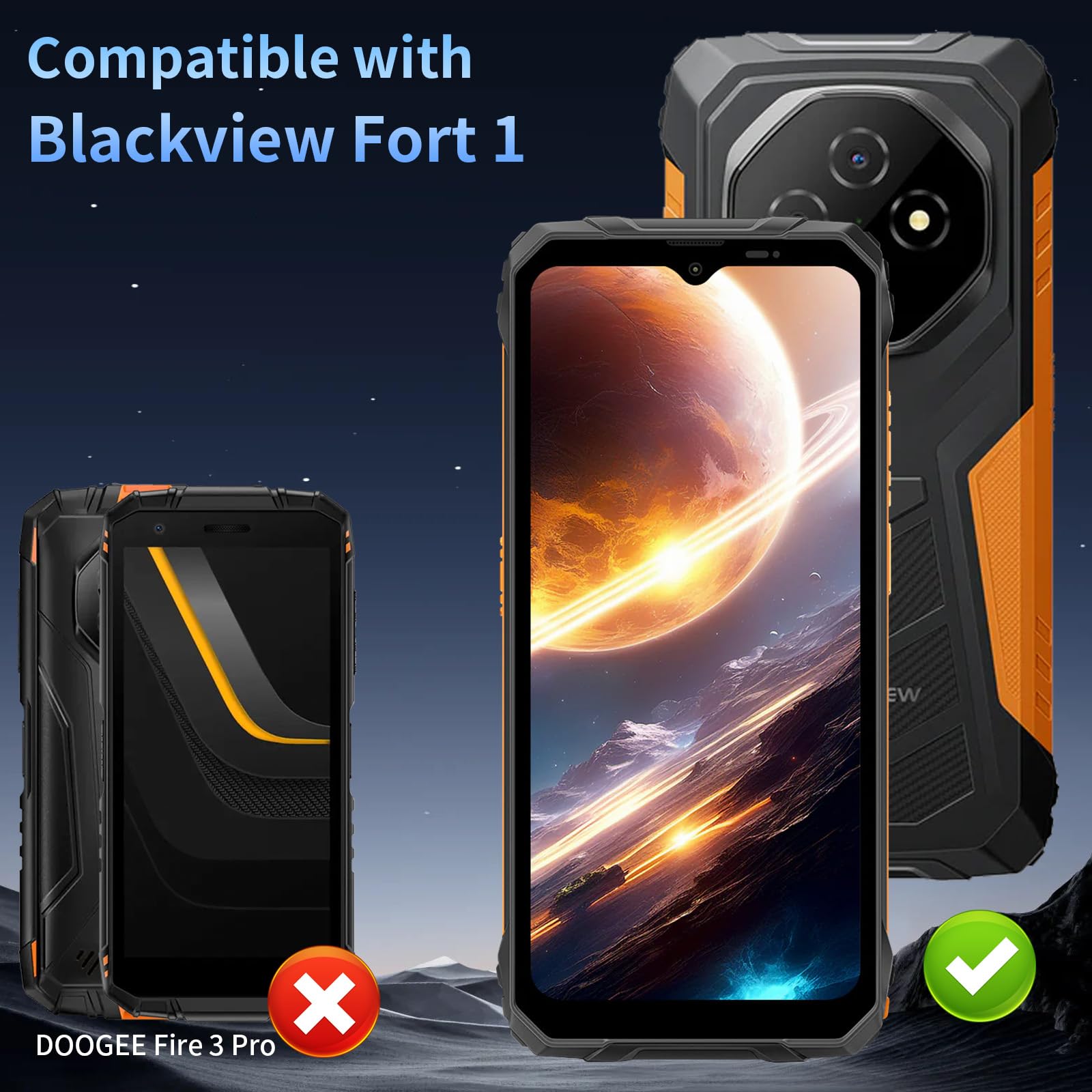 3x Vetro temperato per Blackview A70 / A70 PRO Pellicola