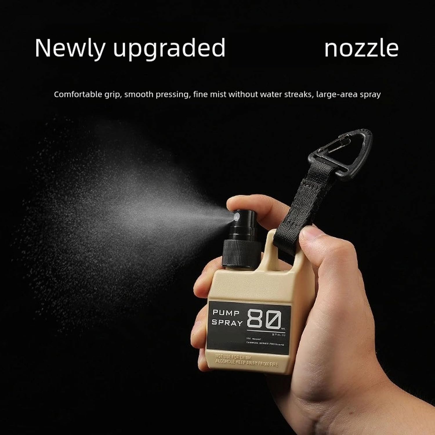 ljhnba 80ml Easy Carrying Aerosol Applier Equipped Hanging Clip Closed Leakproof Texture for Camping Hiking Daily Use Transportable Sprinkle Bottle