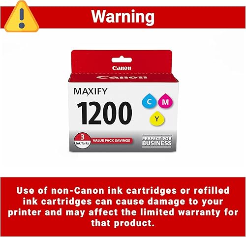 Miniatura 10 de Canon MAXIFY PGI-1200 - Cartucho de tinta para impresora (3 colores, cian, magenta, amarillo y negro PG-245 XL)
