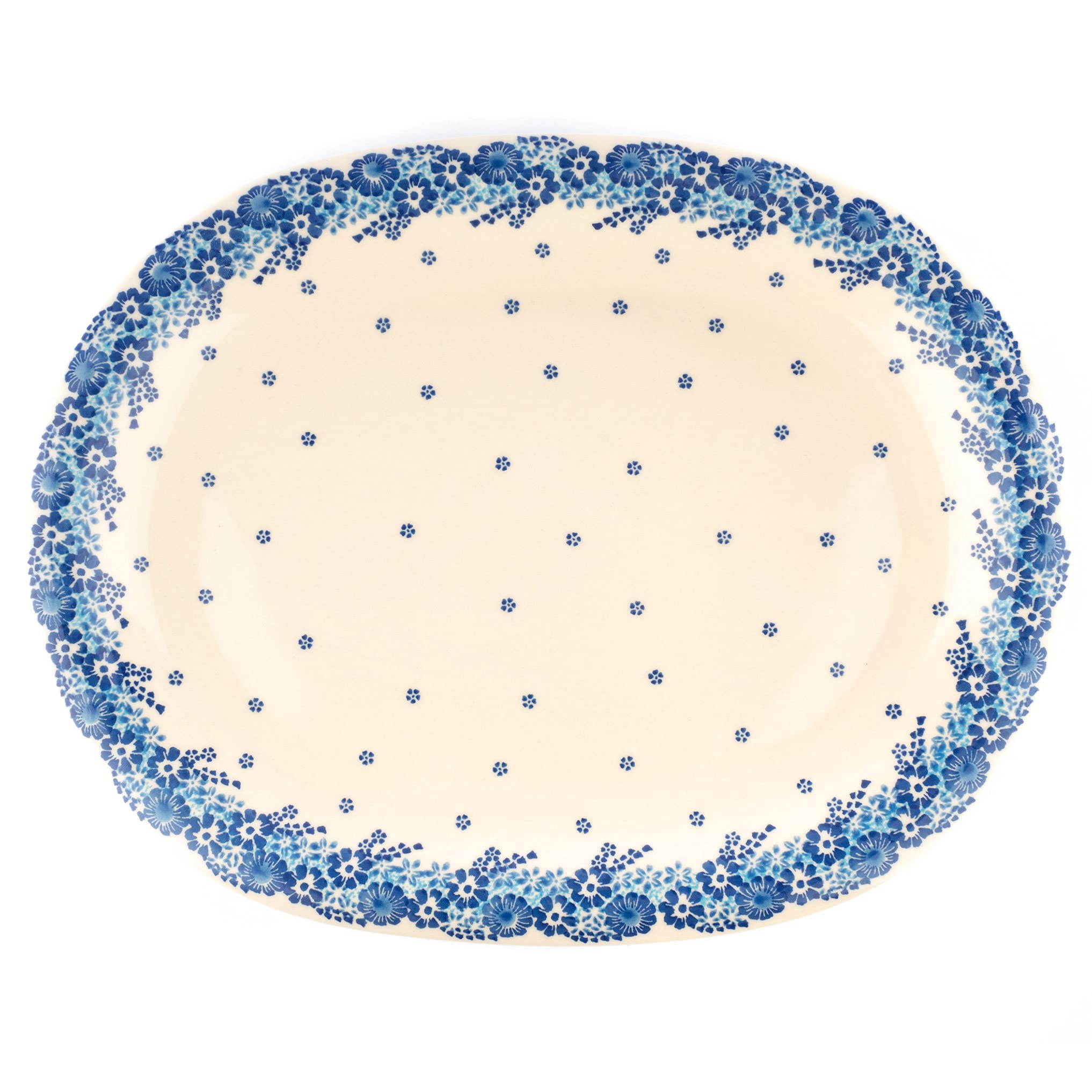Artistic Ceramics – Plateau ovale en céramique « Dalia » Boleslawiec Jaromir 36 cm | U212