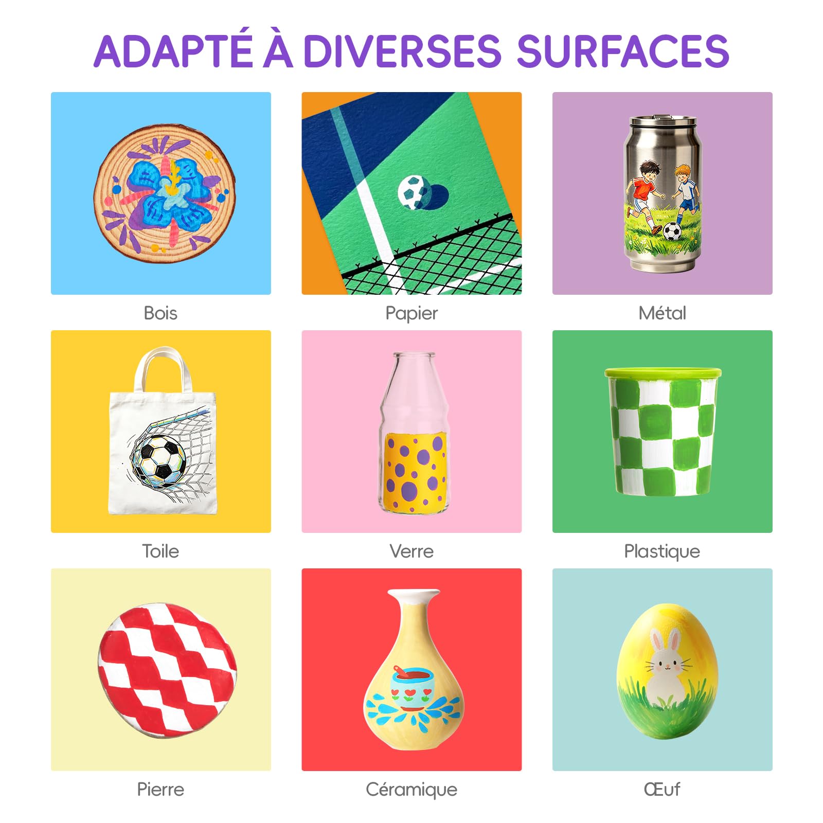 Arrtx Lot de 150 marqueurs de peinture, stylos de peinture acrylique pour artistes, adultes, coloriage, dessin, dessin animé, anime, manga - Pointe pinceau pour peinture sur roche, bois, toile