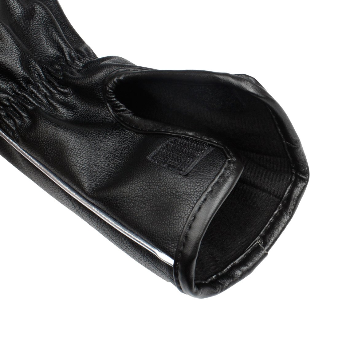 Andux Golfschlägerhauben aus Holz für 460cc Driver mit Klettverschluss, 3er-Set, MT/MG28 Schwarz/Grün, Langer Hals
