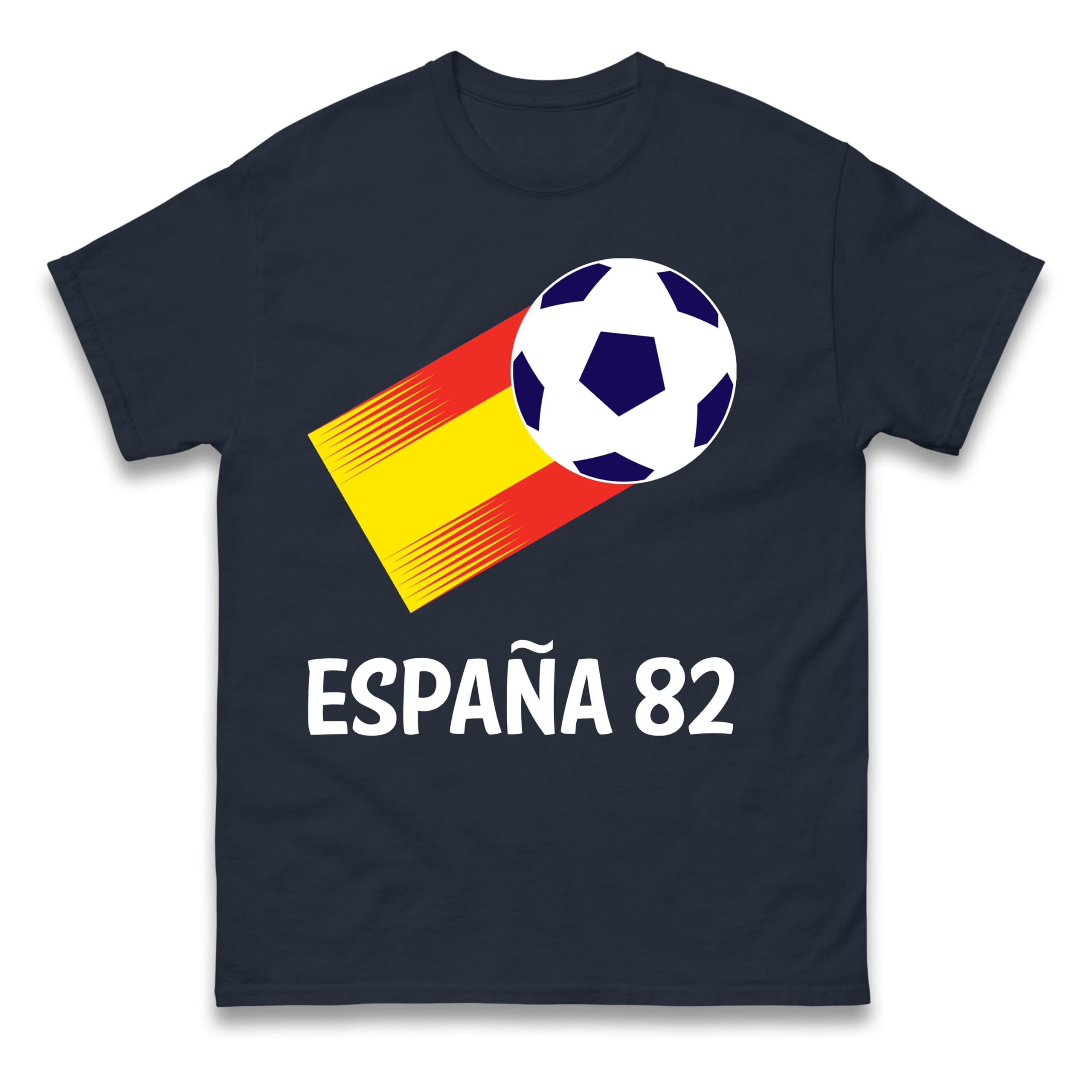 Spain 82 Naranjito T Shirt, Espana 82,Retro World Cup Shirt Navy