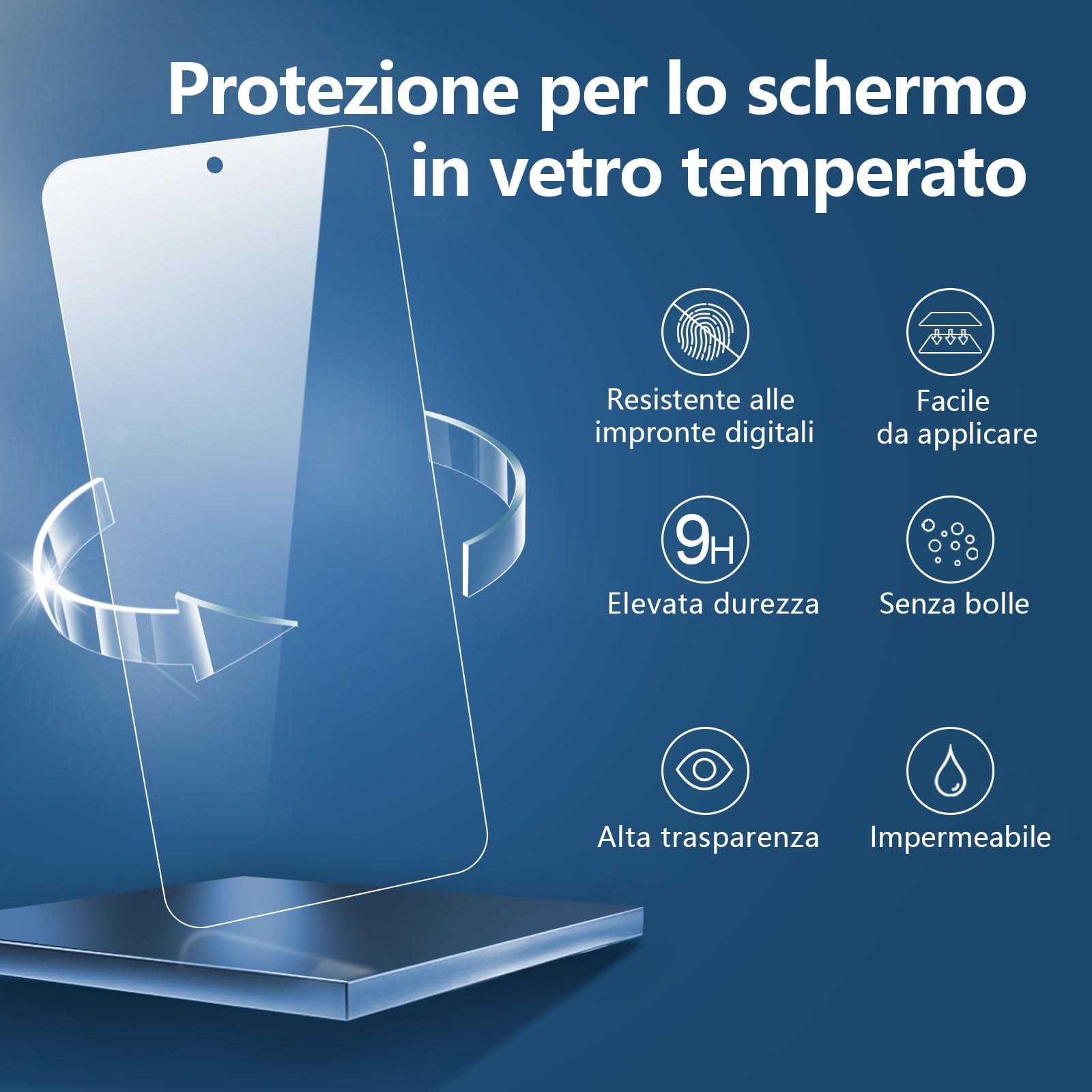 NEW'C 3 Pezzi, Vetro Temperato per Samsung Galaxy S23 FE 5G, Pellicola Prottetiva, Senza Bolle, Durezza 9H, 0,33mm Ultra Trasparente, Ultra Resistente