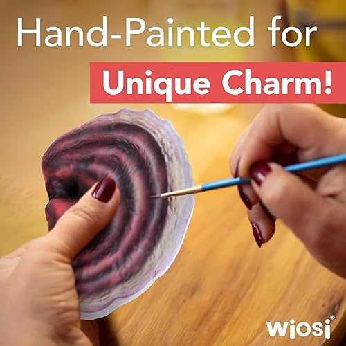 Miniatura 3 de Wiosi Estantes flotantes de hongos Reishi de cola de pavo de 5 piezas para decorar paredes Estantes para pared de habitación Estantes flotantes