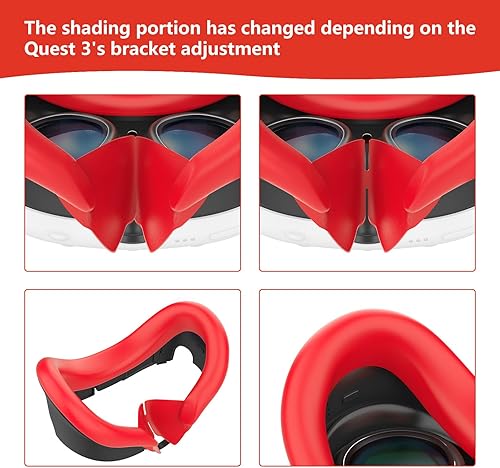 Miniatura 5 de Silicone VR Face Cover for Quest 3 Original Headset, Face Pad Face Cushion Compatible with Meta Oculus Quest 3 Face Cover Skin Accessories