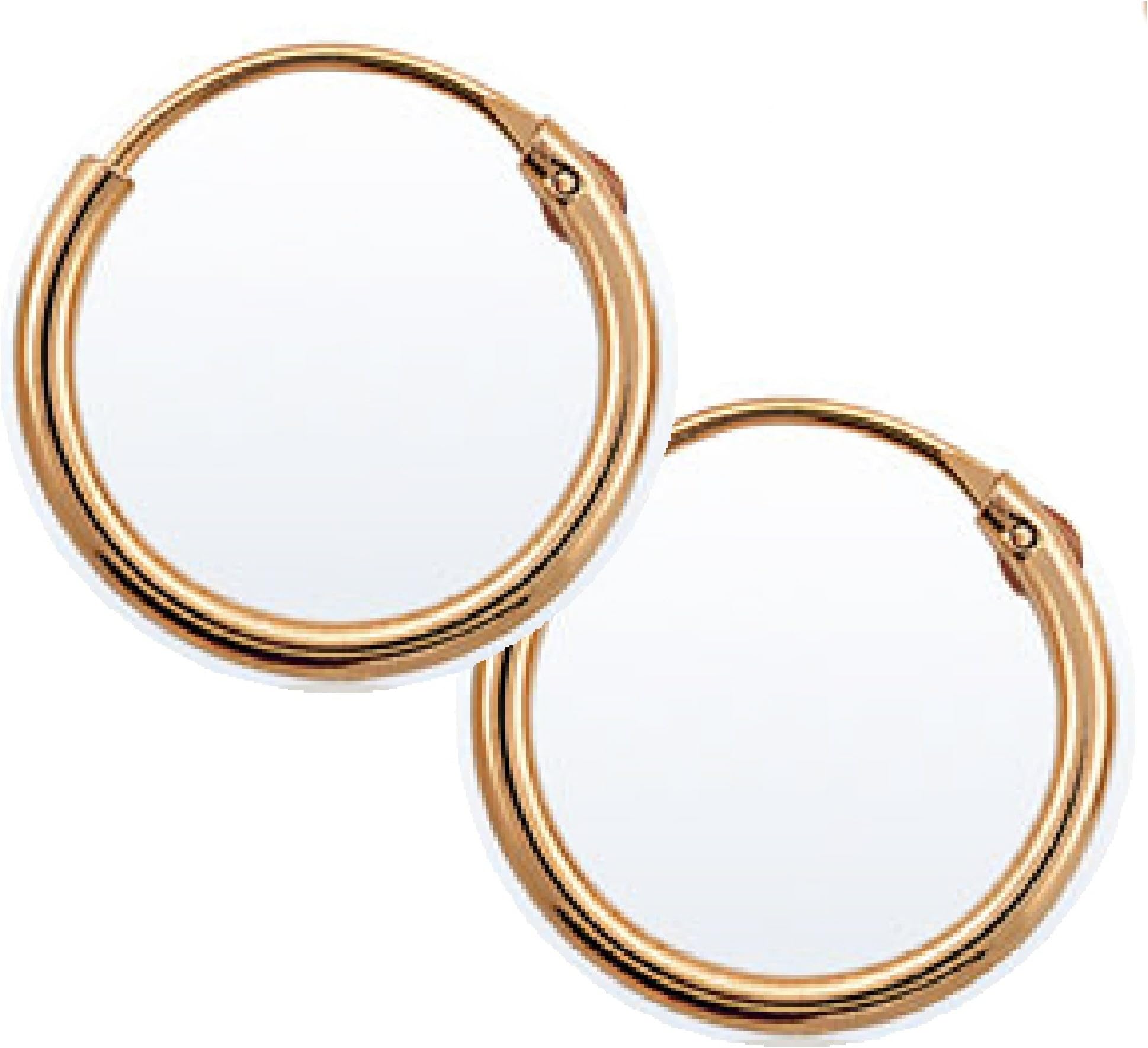 Tiny Hoop Earrings or Nose Rings, Rose Gold Over Silver, 8 mm, Polish Cloth,Keeper Bag, Endless Hoops,Nose,Cartilage,Ears,Lips