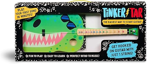Miniatura 7 de Guitarra de dinosaurio - La forma más fácil de comenzar y aprender guitarra - 1 instrumento de juguete de cuerda para niños introducción perfecta a