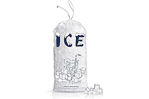 50 Count Disposable Ice Bags (8 lb Capacity, 19 x 11 inch),...
