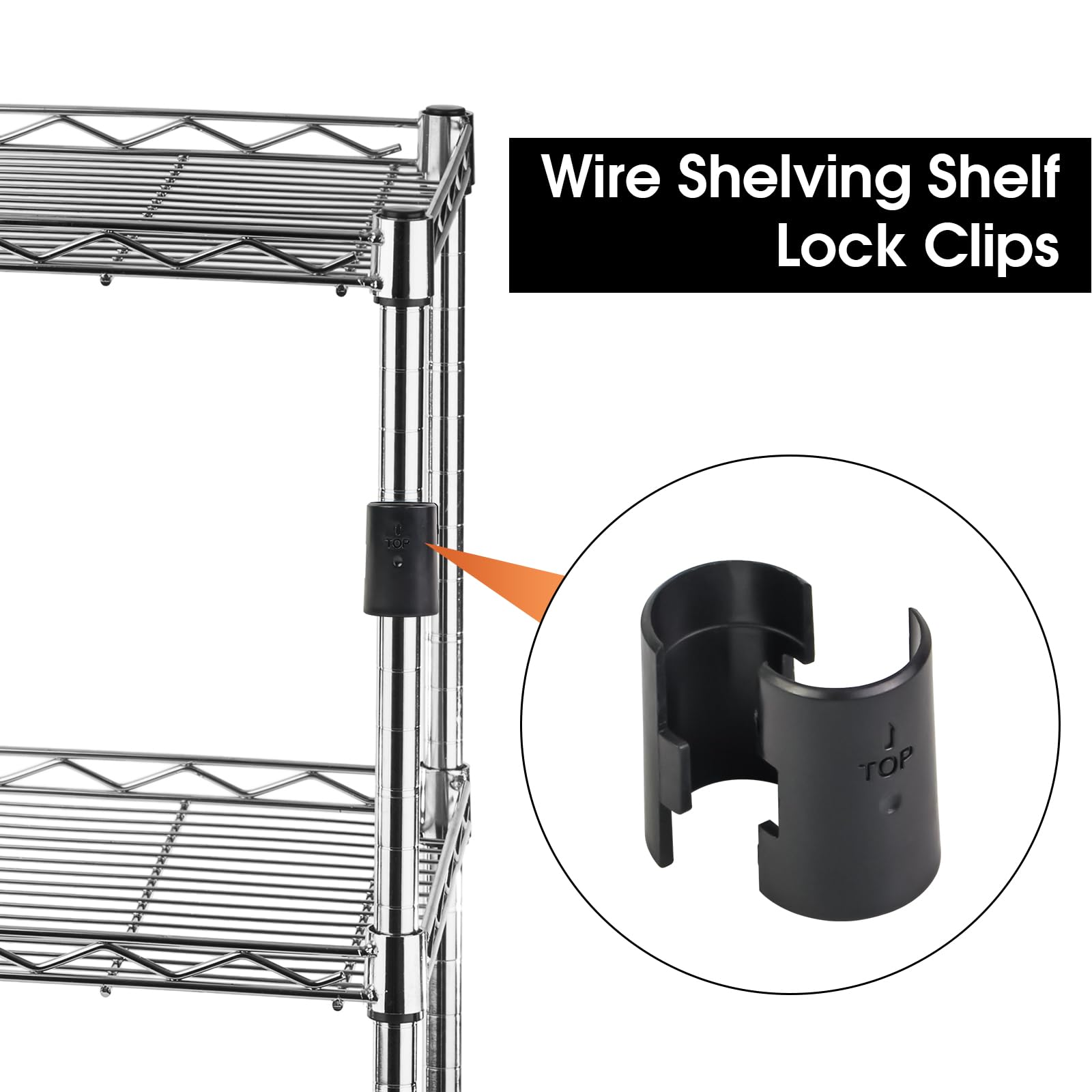 Snapklik.com : PULNCD 48 Pack Wire Shelving Shelf Lock Clips