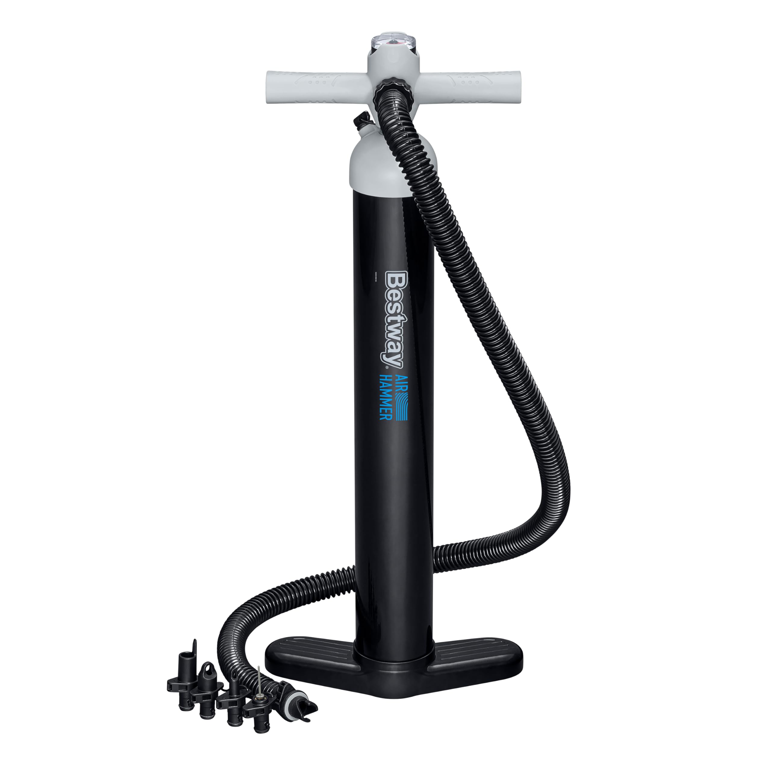 BESTWAY Inflador Manual de Alta Presión Air Hammer 25x10,5x64,5 cm Negro