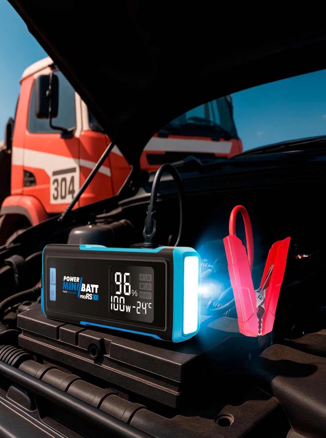 Arrancador de batería MiniBatt proRS 24.000 mAh PD100W para Motores Gasolina y diésel hasta 8.000 CC