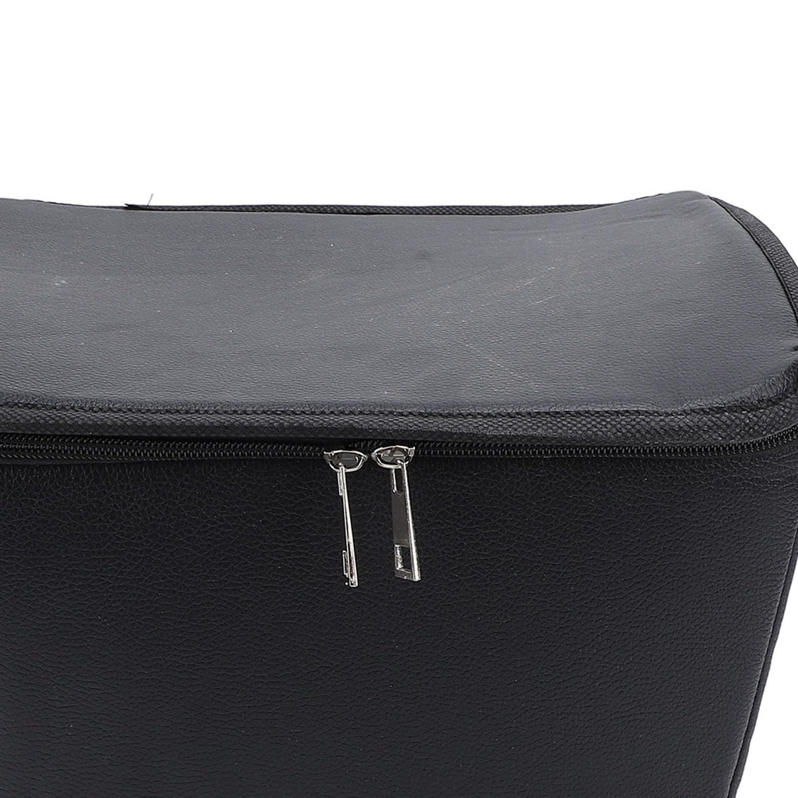 Bike Basket with Black Liner Bag Water Metal Bike Front Storage Basket for Electric Scooter and Electric Bike Iron Material Black Color