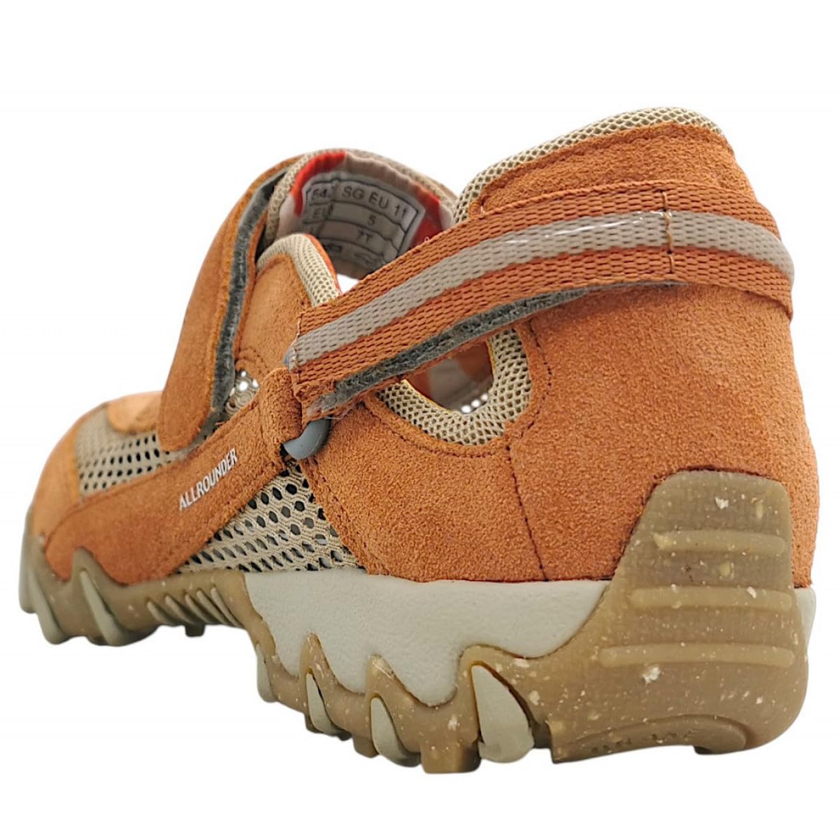 Allrounder Sneaker NIRO 23/12, Velourleder mit offenem Mesh, Karamell-Braun, Fußbett zum Wechseln Braun