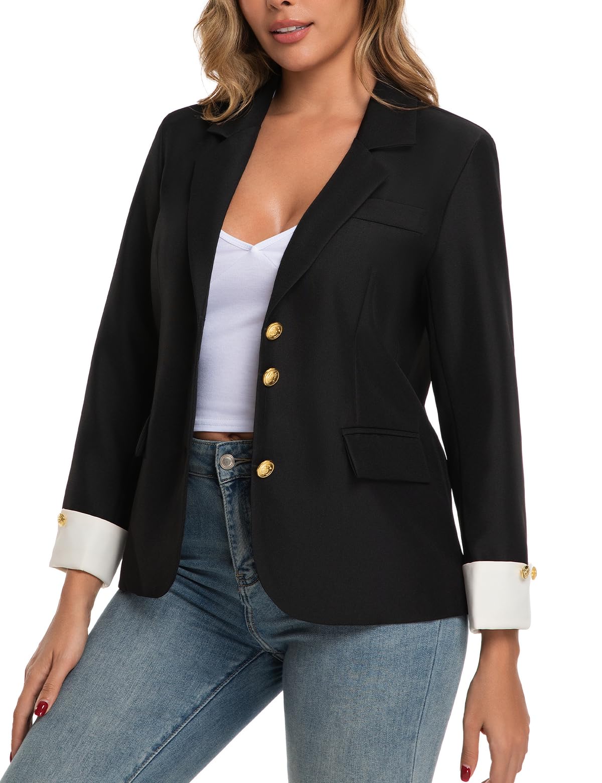 Womens Blazers for Work Casual Long Sleeve Suit Jackets