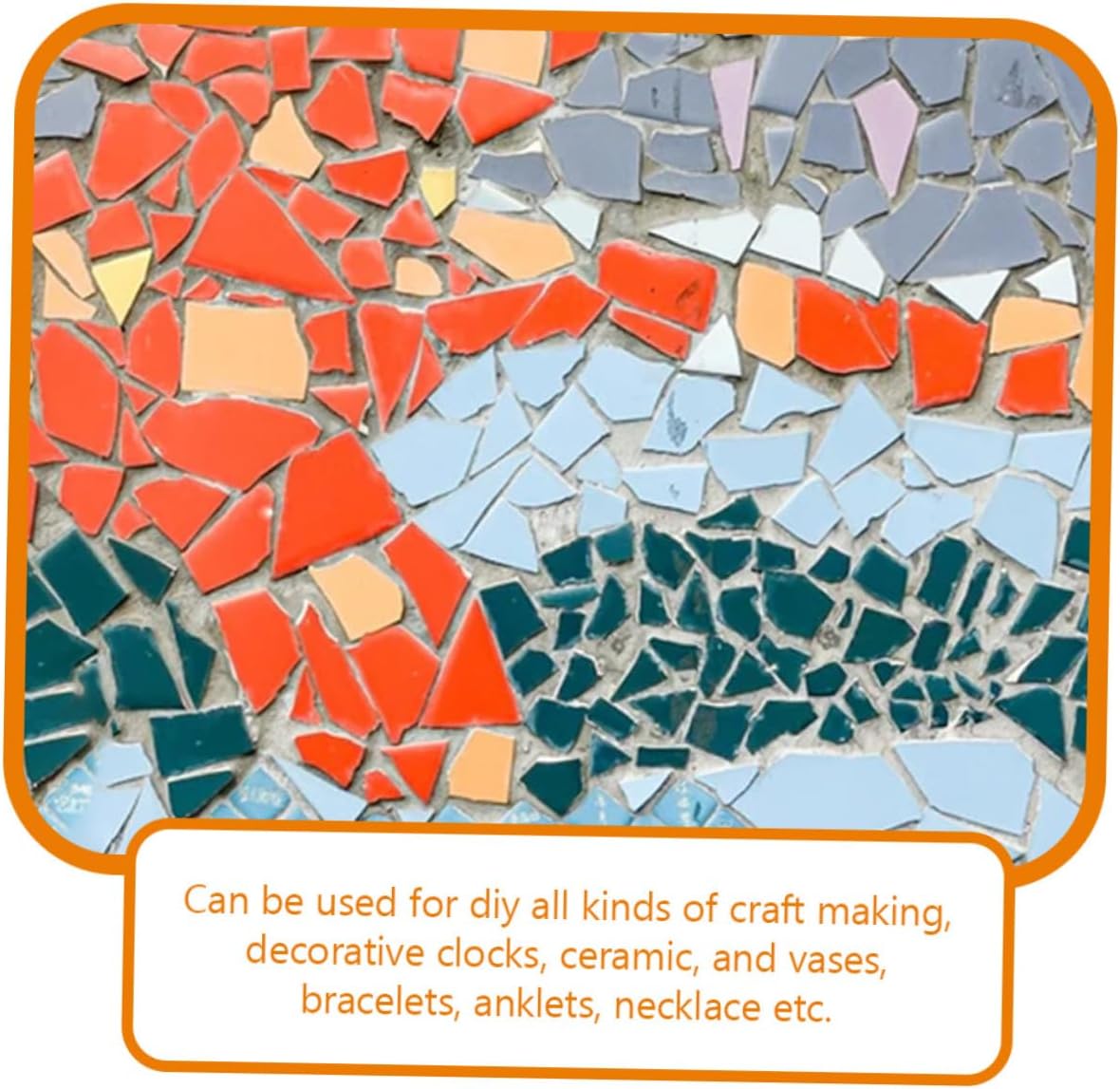 DIY Ceramic Mosaic Tiles Mixed Color Small Pieces for Crafts Irregular Porcelain Tiles for Art Projects Garden Paths Bathroom Floors and Wear-Resistant Craft Supplies