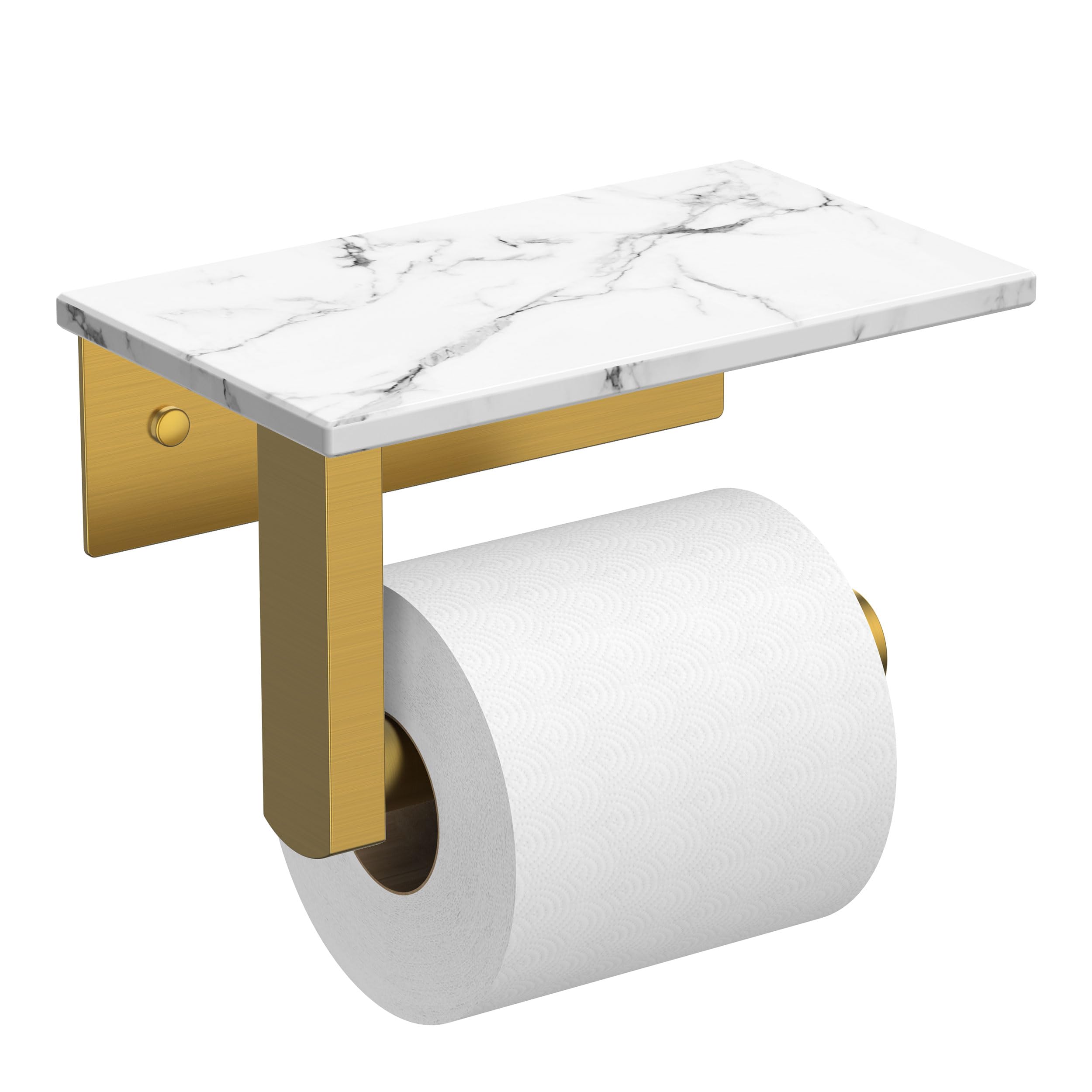 FORIOUS Toilet Paper Holder with Shelf, Adhesive or Screw, Commercial — Amazon image 21