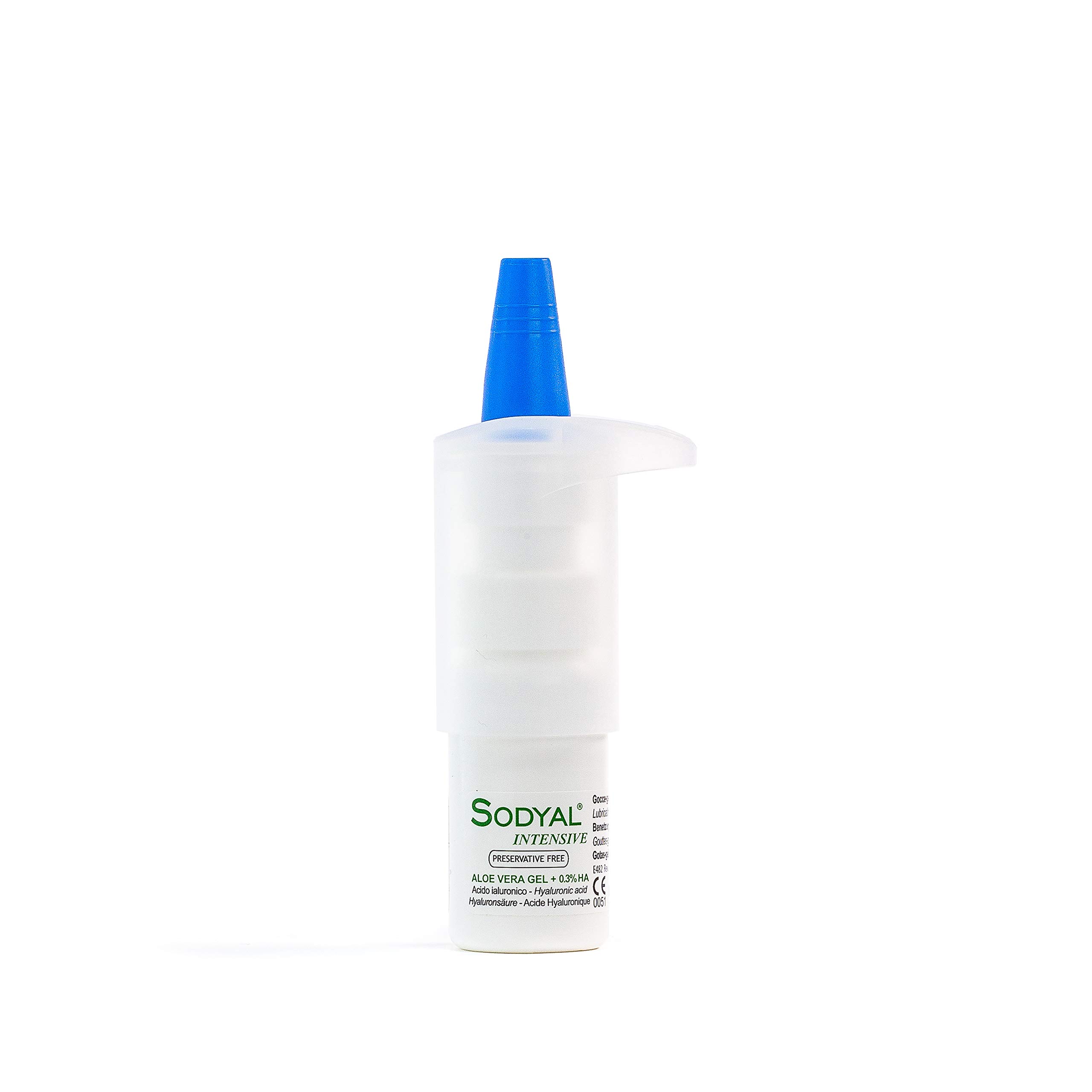 Sodyal Intensive Gocce-Gel - Lubrificante di lunga durata ed idratante. Gocce oculari con Acido ialuronico ed estratti naturali di Aloe vera - 10 ml