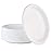 PLASTICPRO 9 inch Round Plastic Plates Microwaveable, Disposable, White, Dinnerware 100 Count