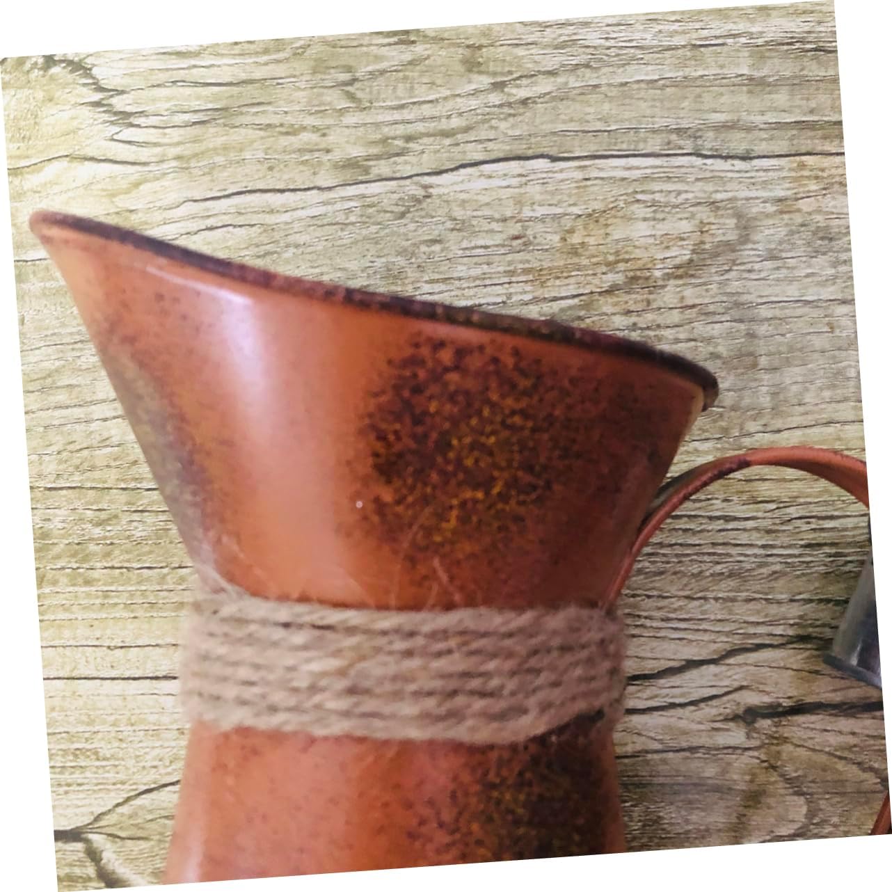Pitcher with Blackboard Design Rustic Decor for Dried Flowers Kitchen Utensils More Accessory for Living Balcony Desktop Orange