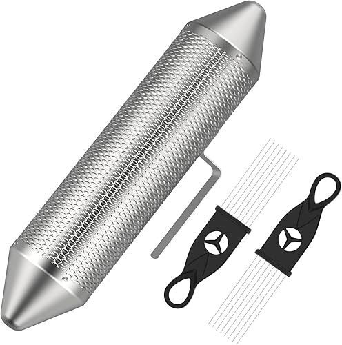 Hofeztey Guiro Instrument Guira Dominicana de acero inoxidable instrumento de guiro de percusión latina Puerto Rico Shaker Wiro Musical con 2