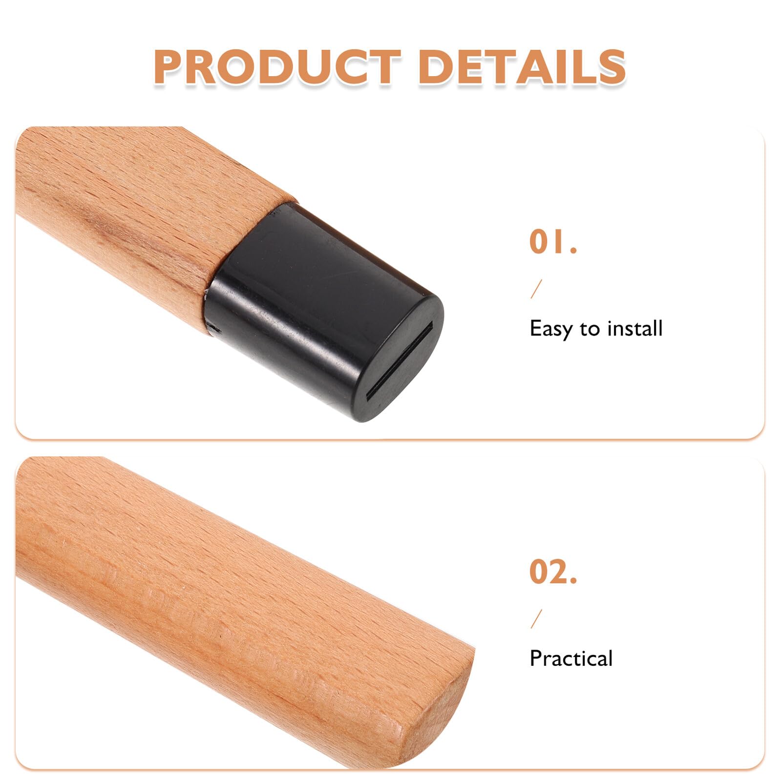 Gadpiparty 4 Stück Japanischer Messergriffe 11,7cm für Japanische Sashimi Messer Ergonomisch Langlebig zum Selbermachen für Professionelle Küchen