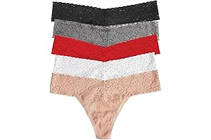 MAE Signature Lace Thong - Low Rise Super Sexy Thong Panty 3-Pack