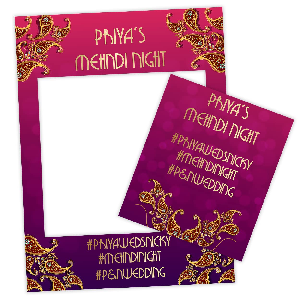 Muslim Selfie Frames for Eid Festival Weddings Mehndi Night Special Occasions by Paper Themes (SFMM01)