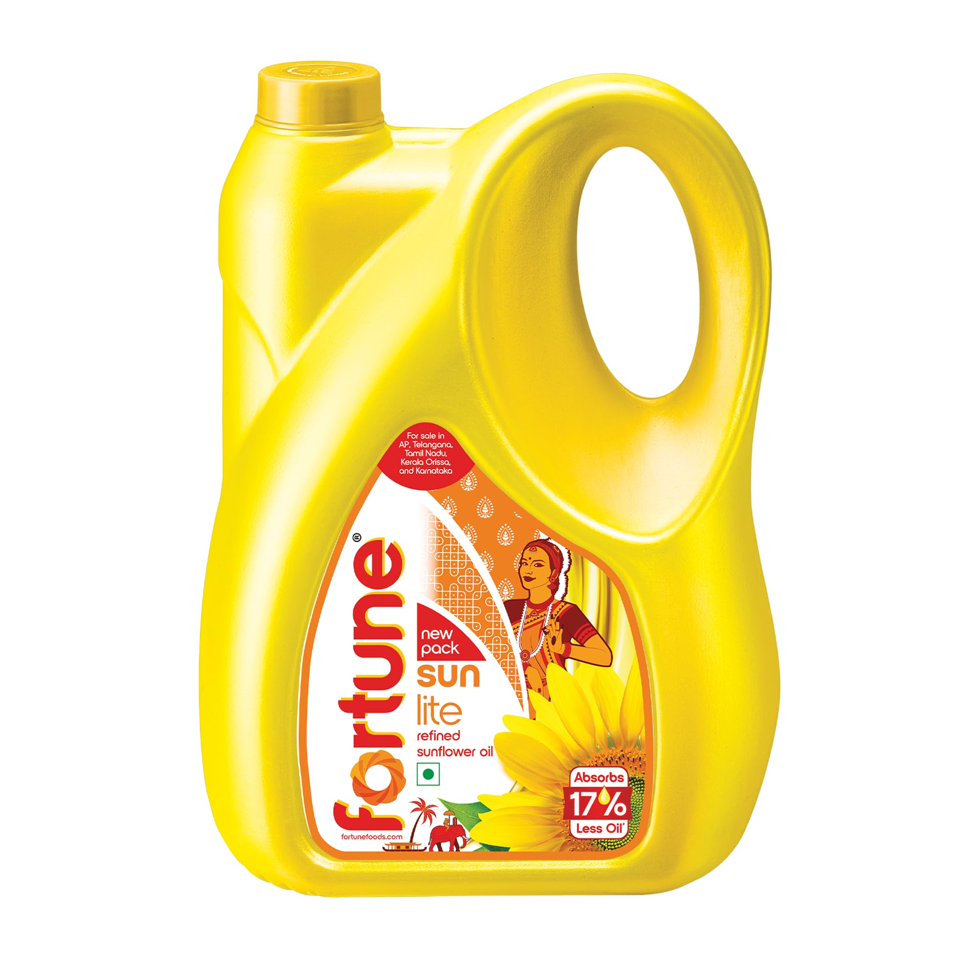 FORTUNE REFINED SUNFLOWER OIL 5L Jar