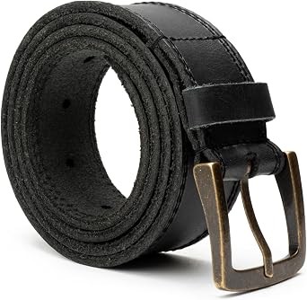 Hide & Drink, Rustic Handmade Full Grain Leather Mens Belt, Two Row Stitch Stylish Design - Everyday Belts for Men