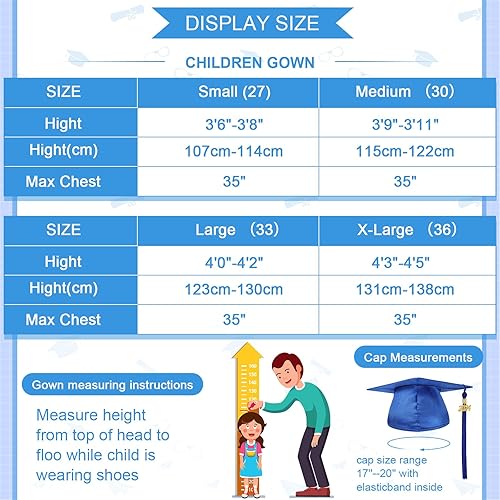 Miniatura 4 de Zhanmai Juego de estola de bata de graduación para preescolar y jardín de infantes 2025 con calcomanía de certificado de borla para regalo de niños