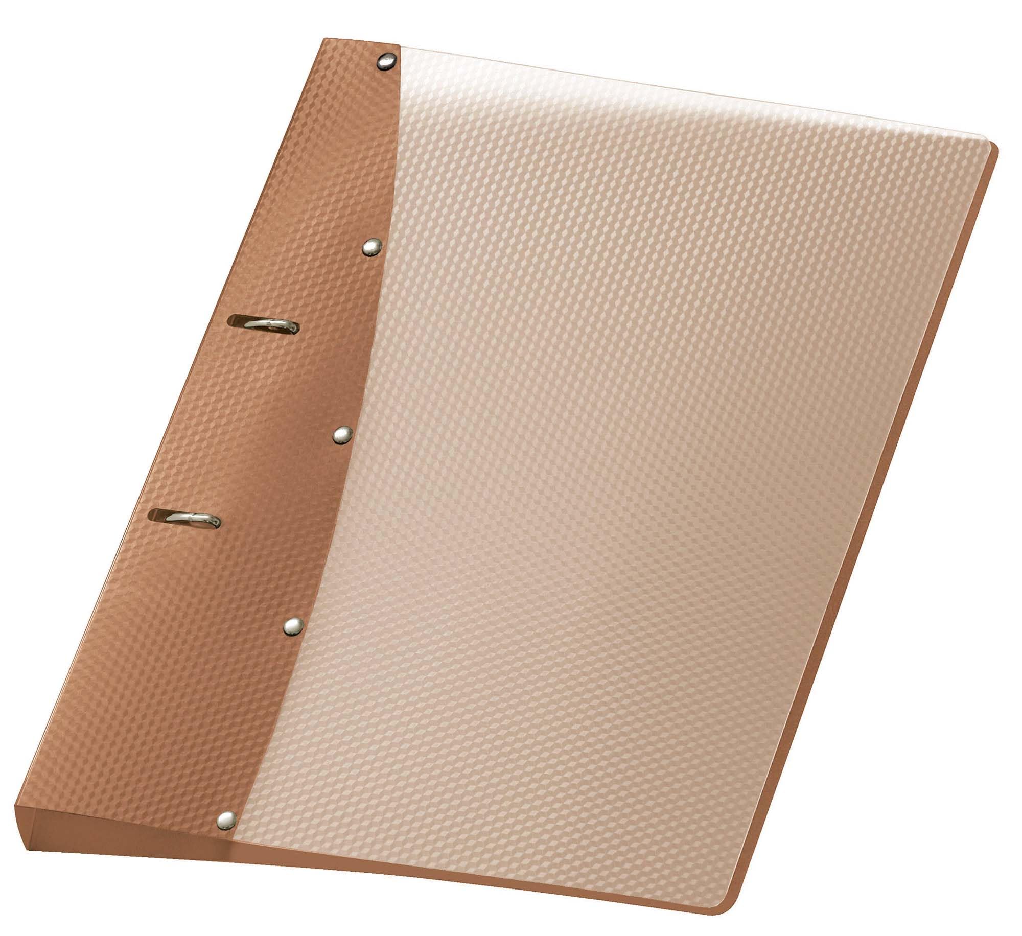 VELOFLEX 1141460 - Diamond Ring Binder, Binder, Folder, DIN A4, 2-Ring Mechanism, 20 mm, PP Solid Plastic, Brown