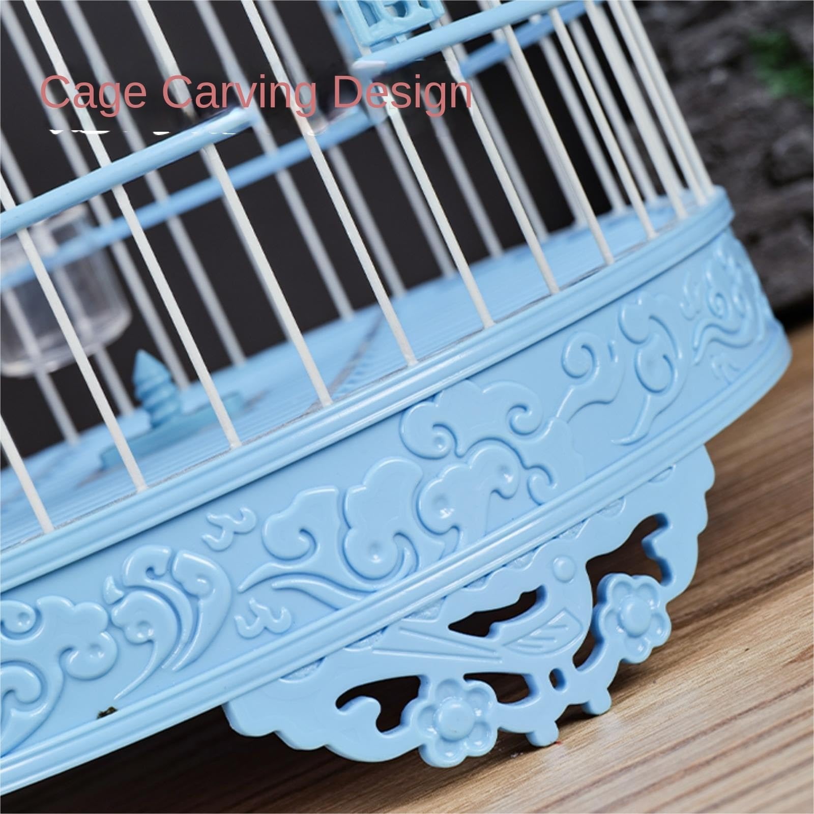 Gabbia per uccelli Gabbia Canarini Gabbia For Uccelli Sospesa, Ornamento Rotondo In Plastica Con Porta Di Sicurezza For Interni Ed Esterni Voliera Robusta(Yellow)